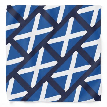 Scottish Flag Of Scotland Blue Pattern Bandana by iprint at Zazzle
