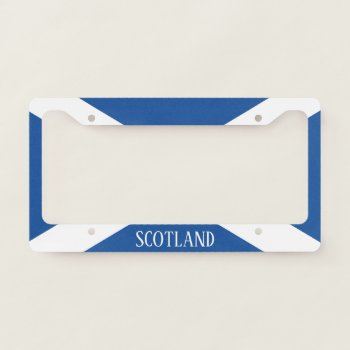 Scottish Flag Of Scotland Car License Plate Frame by iprint at Zazzle