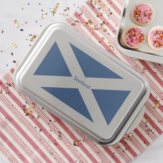 Scottish flag of Scotland custom cake pan (In Situ)