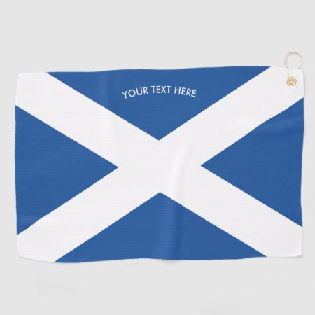 Scottish Flag Of Scotland Custom Golf Towel Gift