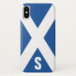 Scottish flag of Scotland custom monogram iPhone X Case