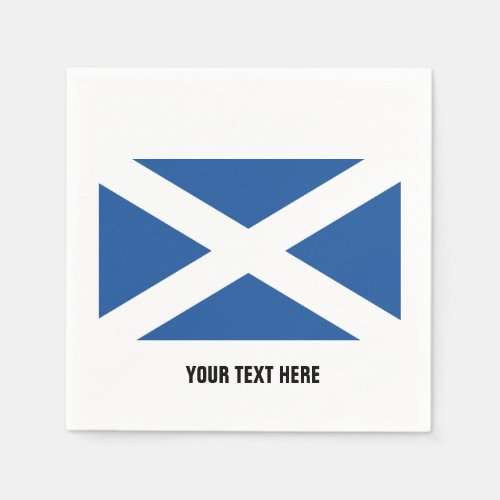 Scottish flag of Scotland custom party napkins