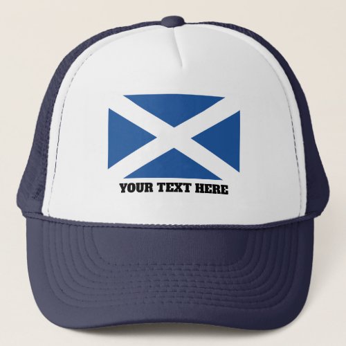 Scottish flag of Scotland custom trucker hat