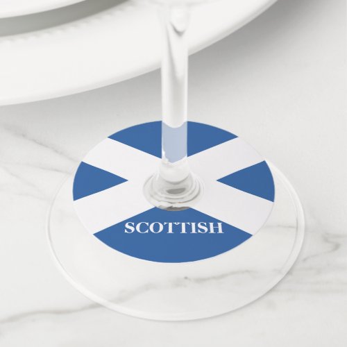 Scottish flag of Scotland personalized Wine Glass Tag