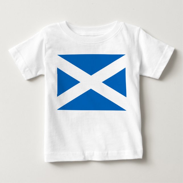 Scottish Flag of Scotland Saint Andrew’s Cross Baby T-Shirt (Front)