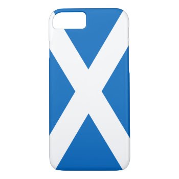 Scottish Flag Of Scotland Saint Andrew’s Cross Iphone 8/7 Case by Classicville at Zazzle