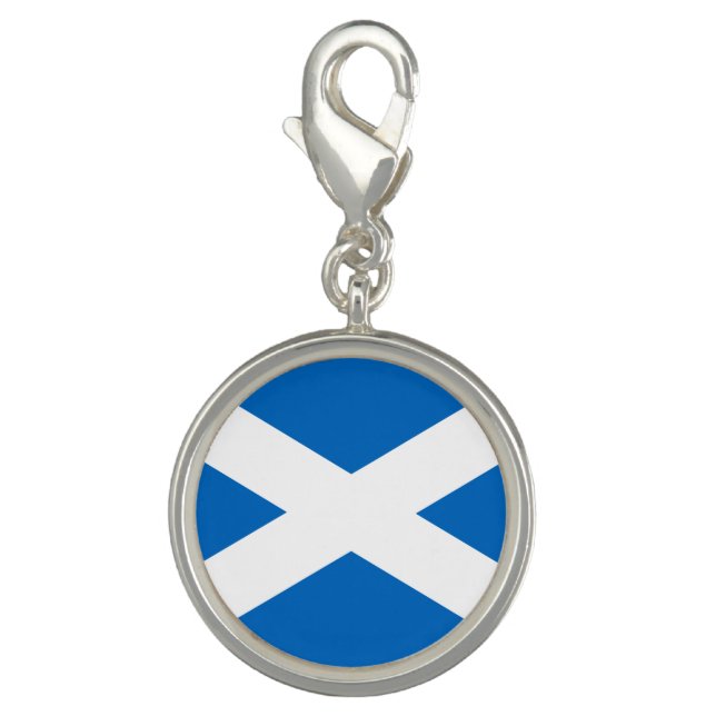 Scottish Flag of Scotland Saint Andrew’s Cross Charm (Front)