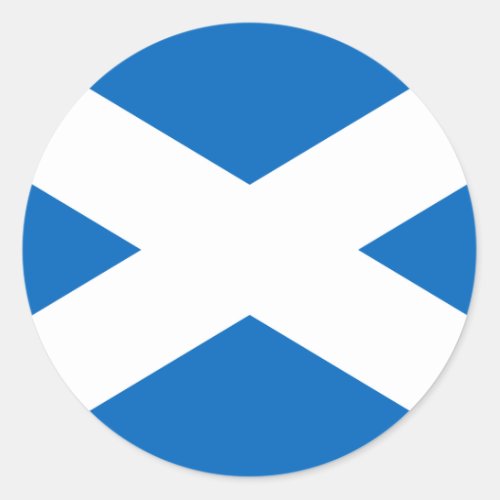 Scottish Flag of Scotland Saint Andrews Cross Classic Round Sticker