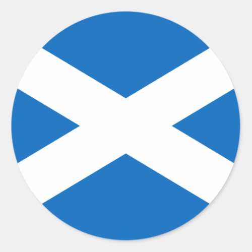 Scottish Flag of Scotland Saint Andrews Cross Classic Round Sticker