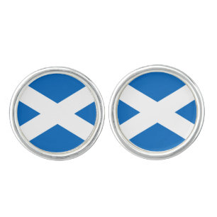 Scottish Flag of Scotland Saint Andrew’s Cross Cufflinks
