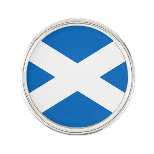 Scottish Flag of Scotland Saint Andrew’s Cross Lapel Pin (Front)