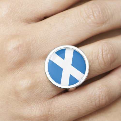 Scottish Flag of Scotland Saint Andrews Cross Ring