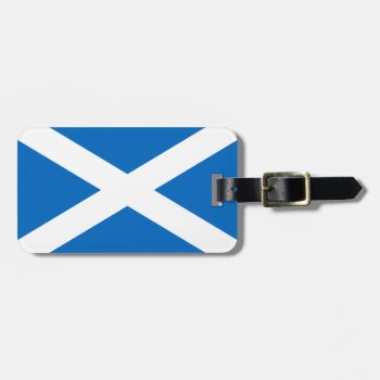 Scottish Flag Of Scotland Saint Andrew’s Cross Sal Luggage Tag by Classicville at Zazzle