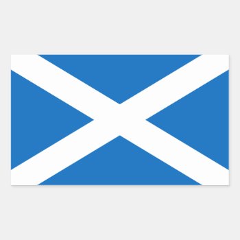 Scottish Flag Of Scotland Saint Andrew’s Cross Sal Rectangular Sticker by Classicville at Zazzle