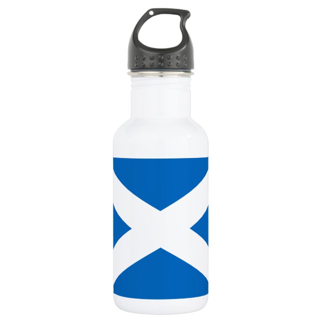 Scottish Flag of Scotland Saint Andrew’s Cross Sal Stainless Steel Water Bottle (Front)