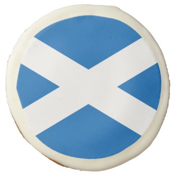 Scottish Flag Of Scotland Saint Andrew’s Cross Sugar Cookie by Classicville at Zazzle