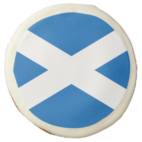 Scottish Flag of Scotland Saint Andrews Cross Sugar Cookie