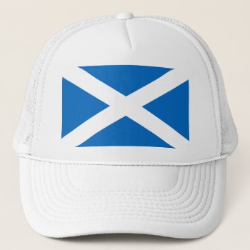 Scottish Flag Of Scotland Saint Andrew’s Cross Trucker Hat by Classicville at Zazzle