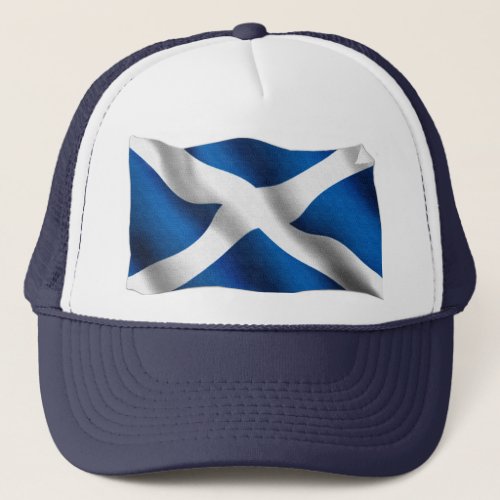 Scottish Flag of St Andrew Patriotic Scotland Trucker Hat