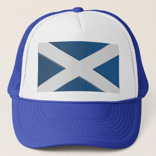 Scottish Flag of St Andrew Patriotic Scotland Trucker Hat