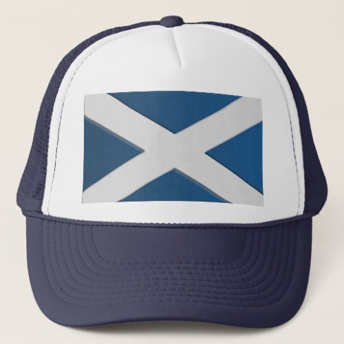 Scottish Flag of St Andrew Patriotic Scotland Trucker Hat