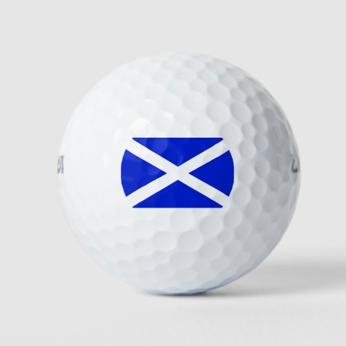 Scottish flag on golf balls