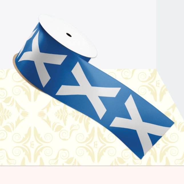 Scottish Flag Patriotic Ribbon, Scotland Satin Ribbon (Creator Uploaded)