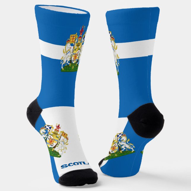 Scottish Flag Patriotic, Sustainable Scotland Socks (Angled)