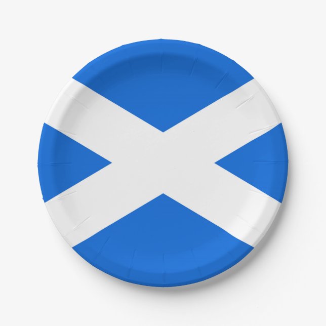 Scottish Flag ppt Paper Plates (Front)