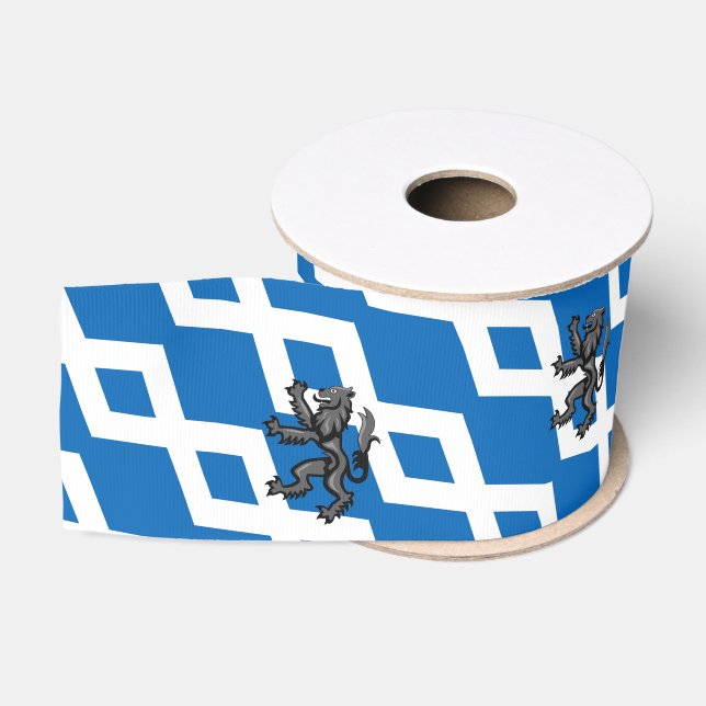 Scottish Flag, Rampant lion - Game Style, Scotland Grosgrain Ribbon (Spool)