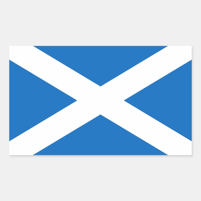 Scottish Flag Rectangular Sticker (Front)