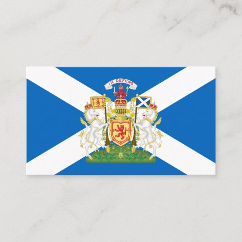 Scottish Flag  Royal Coat of Arms Scotland Business Card