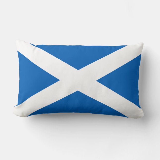 Scottish Flag (Saltire) (Scotland Flag) Lumbar Pillow (Front)