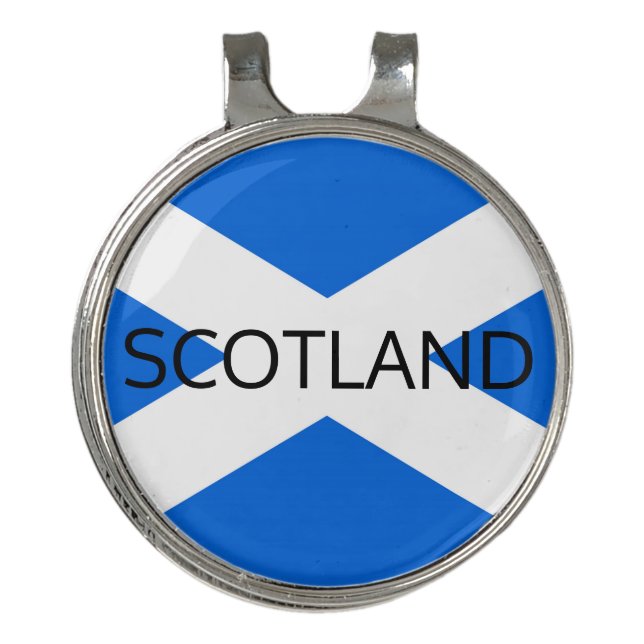 Scottish Flag Scotland hccnt Golf Hat Clip (Front)