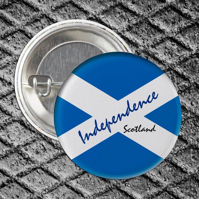 Scottish flag & Scotland - independent /sport fans Button (Creator Uploaded)