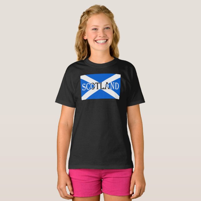 Scottish Flag Scotland Inverted gccnt T-Shirt (Front Full)