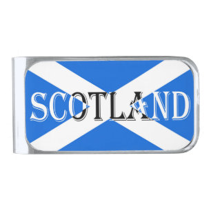 Scottish Flag Scotland Inverted mccnt Silver Finish Money Clip