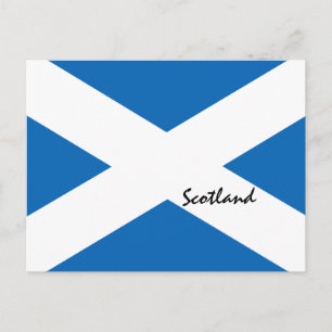 Scottish flag & Scotland Land Patriots /sport fans Postcard