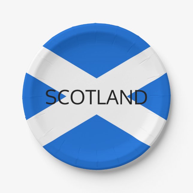 Scottish Flag Scotland ppcn Paper Plates (Front)