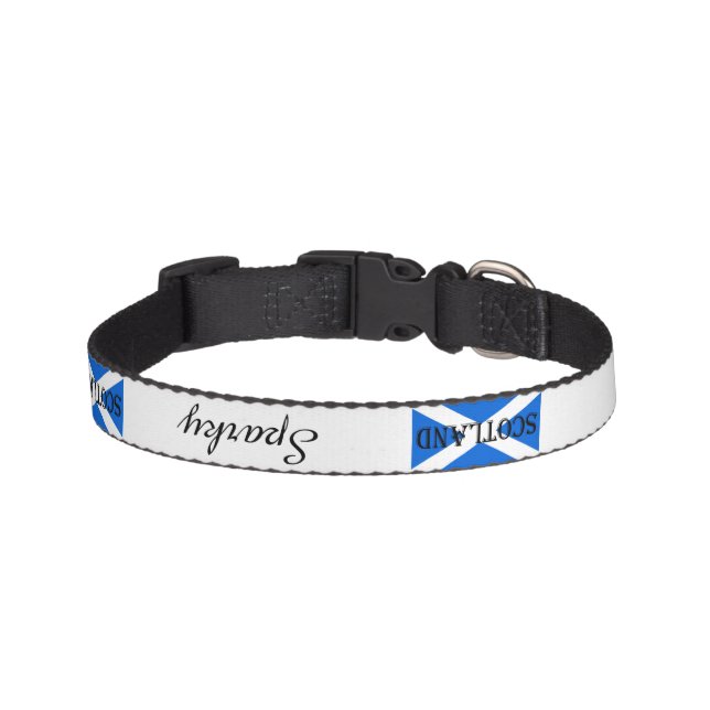 Scottish Flag Scotland RH Walker Custom Col arc1 Pet Collar (Front)