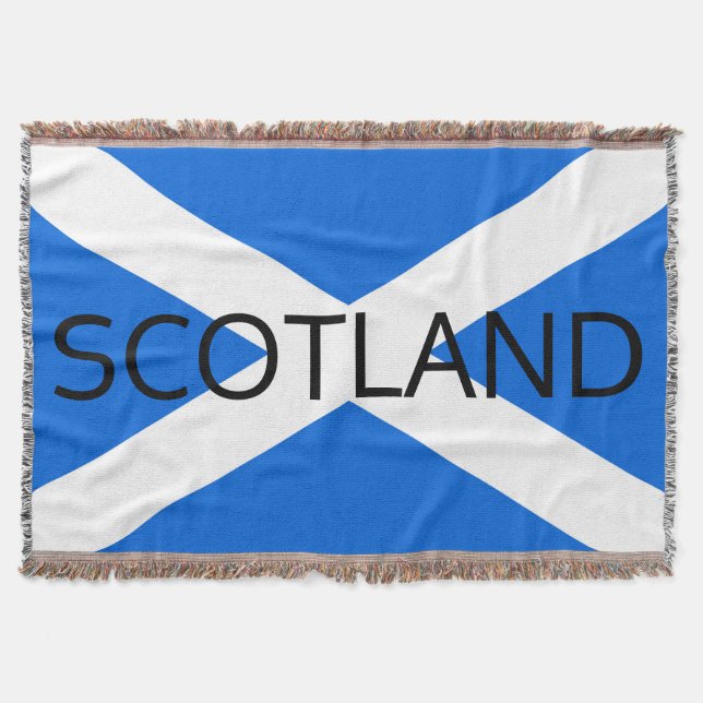 Scottish Flag Scotland tbcnt Throw Blanket (Front)