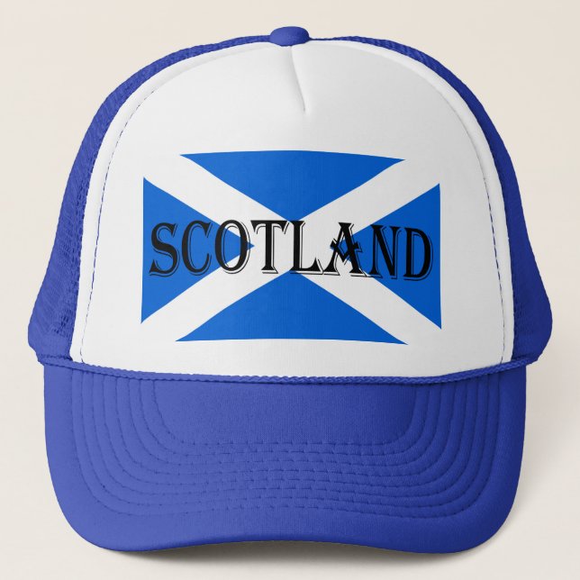 Scottish Flag Scotland thcnt Trucker Hat (Front)