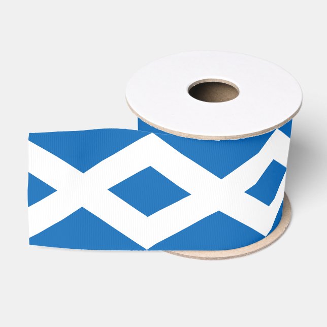 Scottish Flag & Scotland travel, holiday/sports Grosgrain Ribbon (Spool)