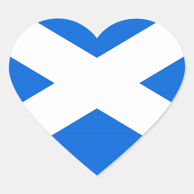 Scottish Flag stkcnt Heart Sticker (Front)