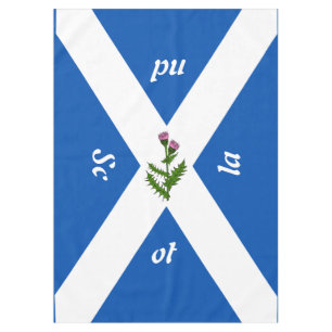 Scottish flag tablecloth