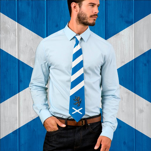 Scottish Flag Tie, Rampant, patriotic Scotland Neck Tie (Creator Uploaded)