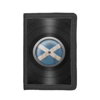 Scottish Flag Vinyl Record Album Graphic Trifold Wallet