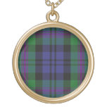 Scottish Flair Clan Baird Tartan Gold Plated Necklace at Zazzle