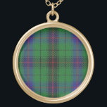 Scottish Flair Clan Davidson Tartan Gold Plated Necklace<br><div class="desc">Nice Scottish tartan plaid design featuring the Clan Davidson family tartan.</div>