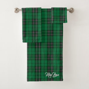 Scottish Flair Clan MacLean Hunting Tartan Plaid Bath Towel Set